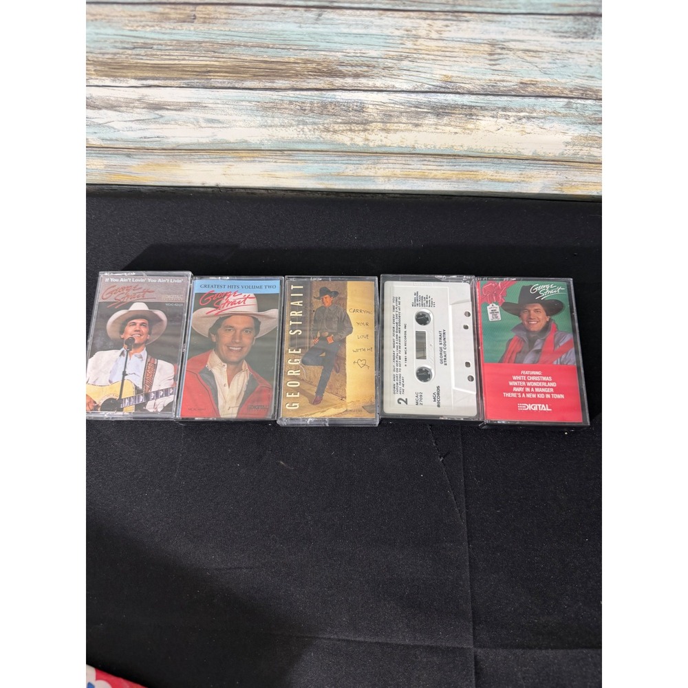 George Strait Cassette Tape Lot of 5 Pure Country Greatest Hits Rare 90s Country